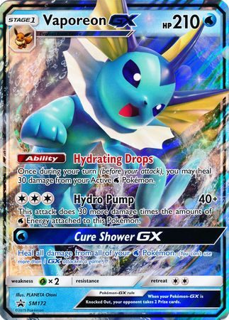 JUMBO Vaporeon GX - SM172 - JUMBOkort på Pokemons.dk