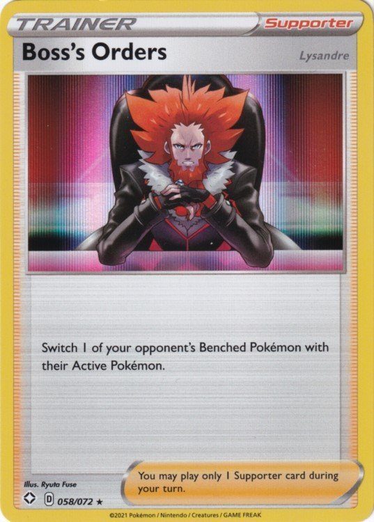 Pokemon Card – Boss’s Orders (132/172) – Holo – Sword & Shield – Near Mint French