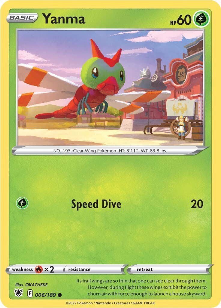 Yanma - 6/189 - Pokemon enkeltkort fra SWSH Astral Radiance