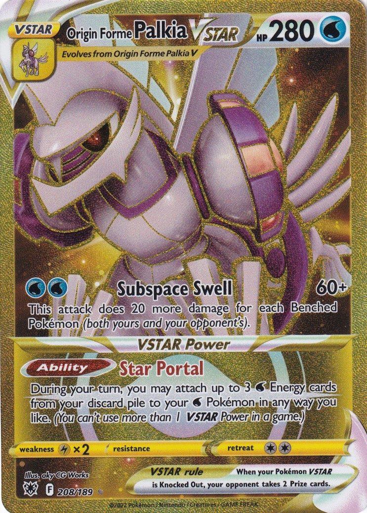 Origin Forme Palkia VSTAR - 208/189 - Pokemon enkeltkort fra SWSH ...