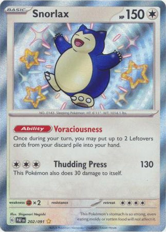 Snorlax 202 091 Pokemon Enkeltkort Fra SV04 5 Paldean Fates snorlax-202-091-pokemon-enkeltkort-fra-sv04-5-paldean-fates