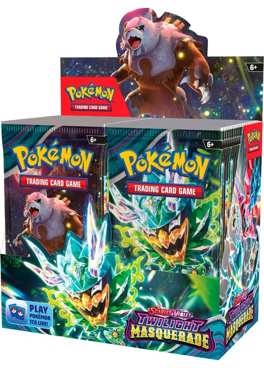 Pokémon TCG Twilight Masquerade Booster Box – 36 Packs, Scarlet & Violet, English, Factory Sealed