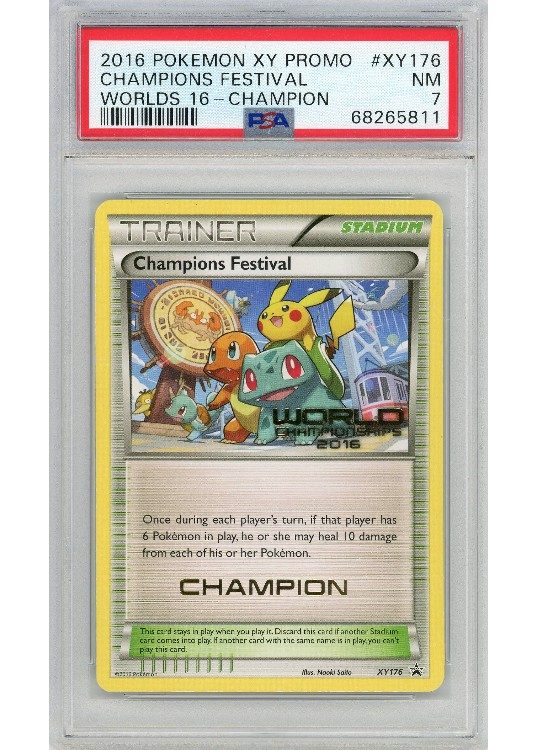 Champions Festival - Champion Stamp PSA 7 - Gradede pokemon kort