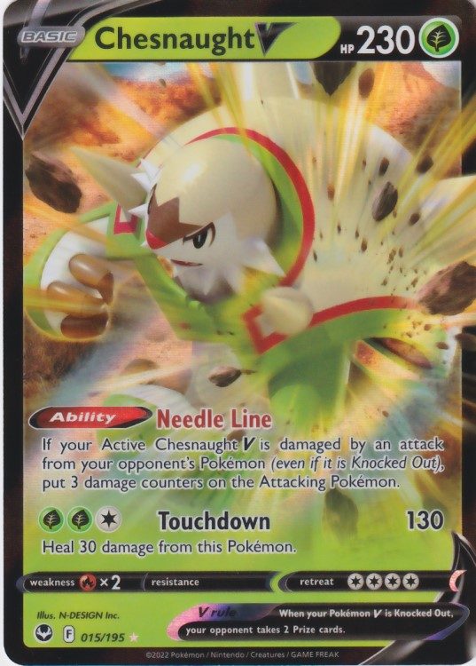Carta Pokémon Chesnaught V Tempestade Prateada | Parcelamento Sem Juros