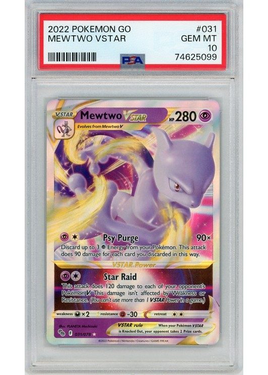 how much is a mewtwo vstar pokemon card worth - - 031/078 Psychic Psychic Mewtwo VStar Pokemon Go 031/078,