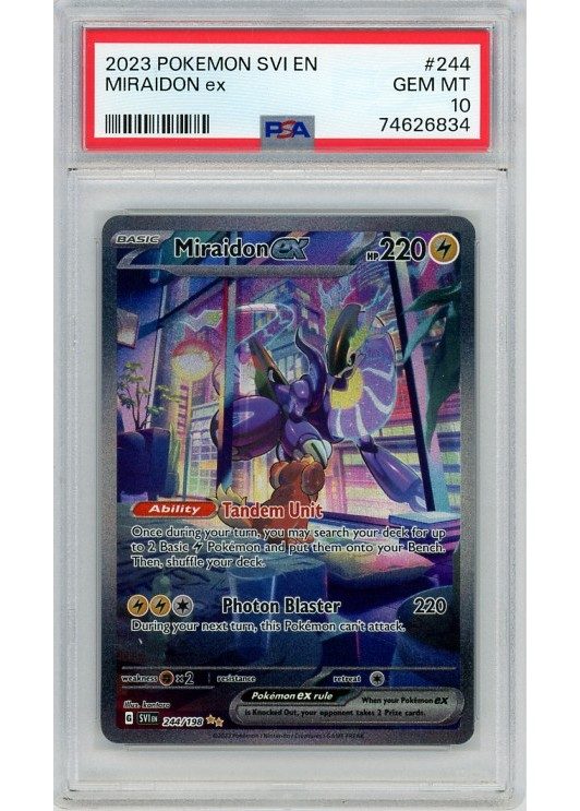 Miraidon ex PSA 10 - Gradede pokemon kort på Pokemons.dk
