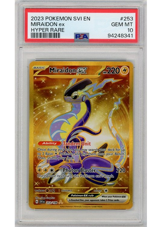ポケモンカードゲーム Miraidon Psa10 PSA 10 Miraidon Master Ball 123/187 Terastal Festival ex Pokemon
