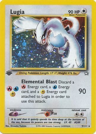 ポケモンカード Lugia 9/111 1st Edition Lugia - 9/111 - 1st Edition (Holo) - Pokemon enkeltkort fra Neo