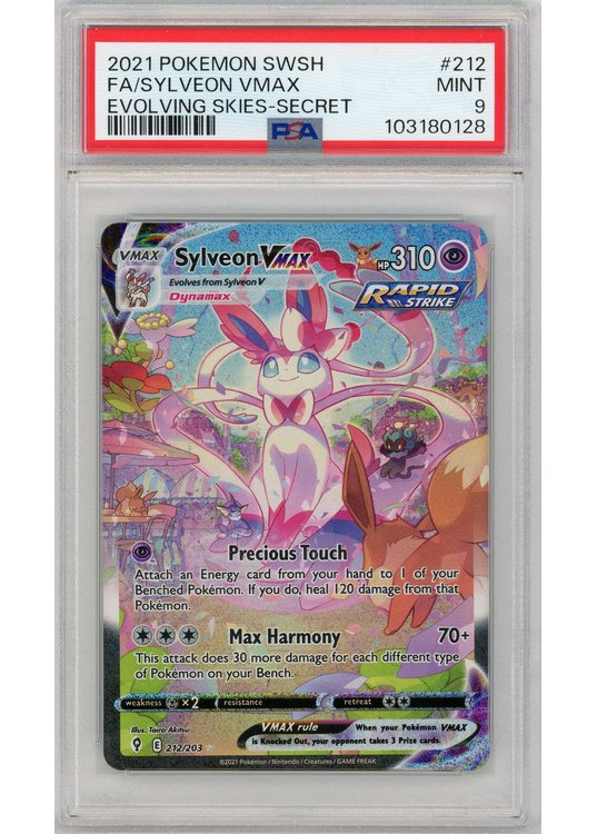 Sylveon VMAX PSA 9 - Gradede pokemon kort på Pokemons.dk