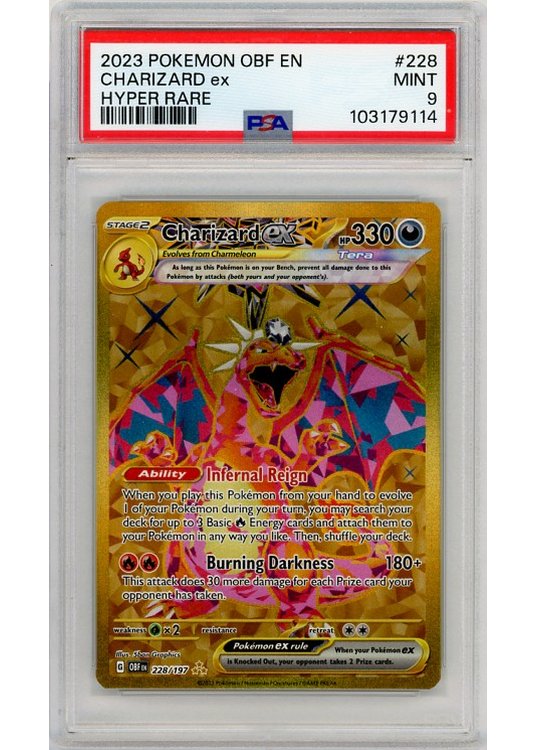 228 197 pokemon card CHARIZARD EX 2023 Scarlet Violet Obsidian Flames Hyper Rare #2  Frank's Shop Celebrate the legacy of your favorite tabletop game with this Charizard EX 2023 Pokemon Obsidian Flames Hyper Rare #228 PSA Authenticated 9 Card Charizard EX 2023 Pokemon Obsidian