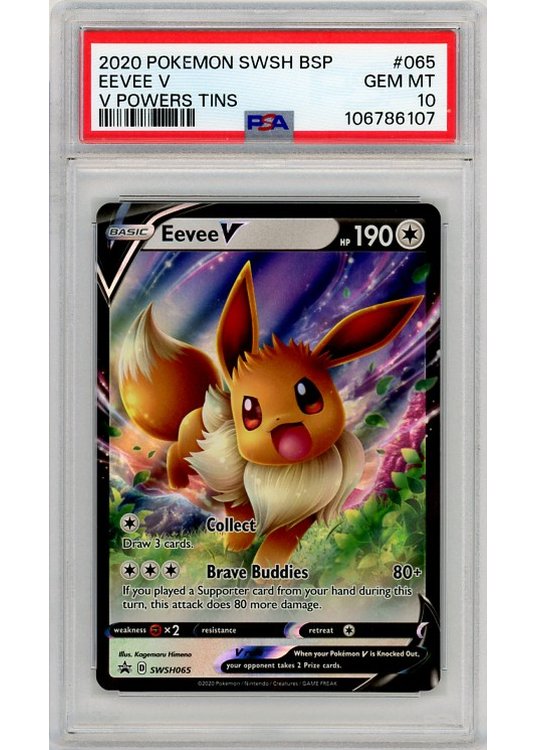 Eevee V PSA 10 - Gradede pokemon kort p Pokemons.dk