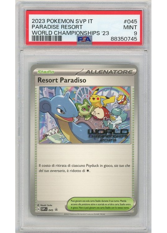 Paradise Resort (Italian) PSA 9 - Gradede pokemon kort på Pokemons.dk