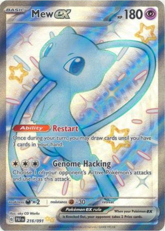 216 091 pokemon card Graded: Mew ex 216/91 Paldean Fates (2024) Shiny Full Art PSA Double Infinity Gaming A home for the TCGers Mew EX 216/091 Card Paldean