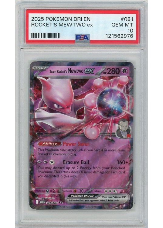 Team Rocket's Mewtwo ex PSA 10 - Gradede pokemon kort på Pokemons.dk
